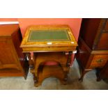 A Victorian walnut writing desk
