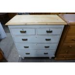 A Victorian painted pine chest