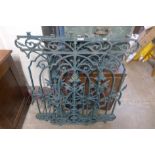 A set of three cast alloy balustrades