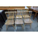 A set of six Ercol Blonde chairs