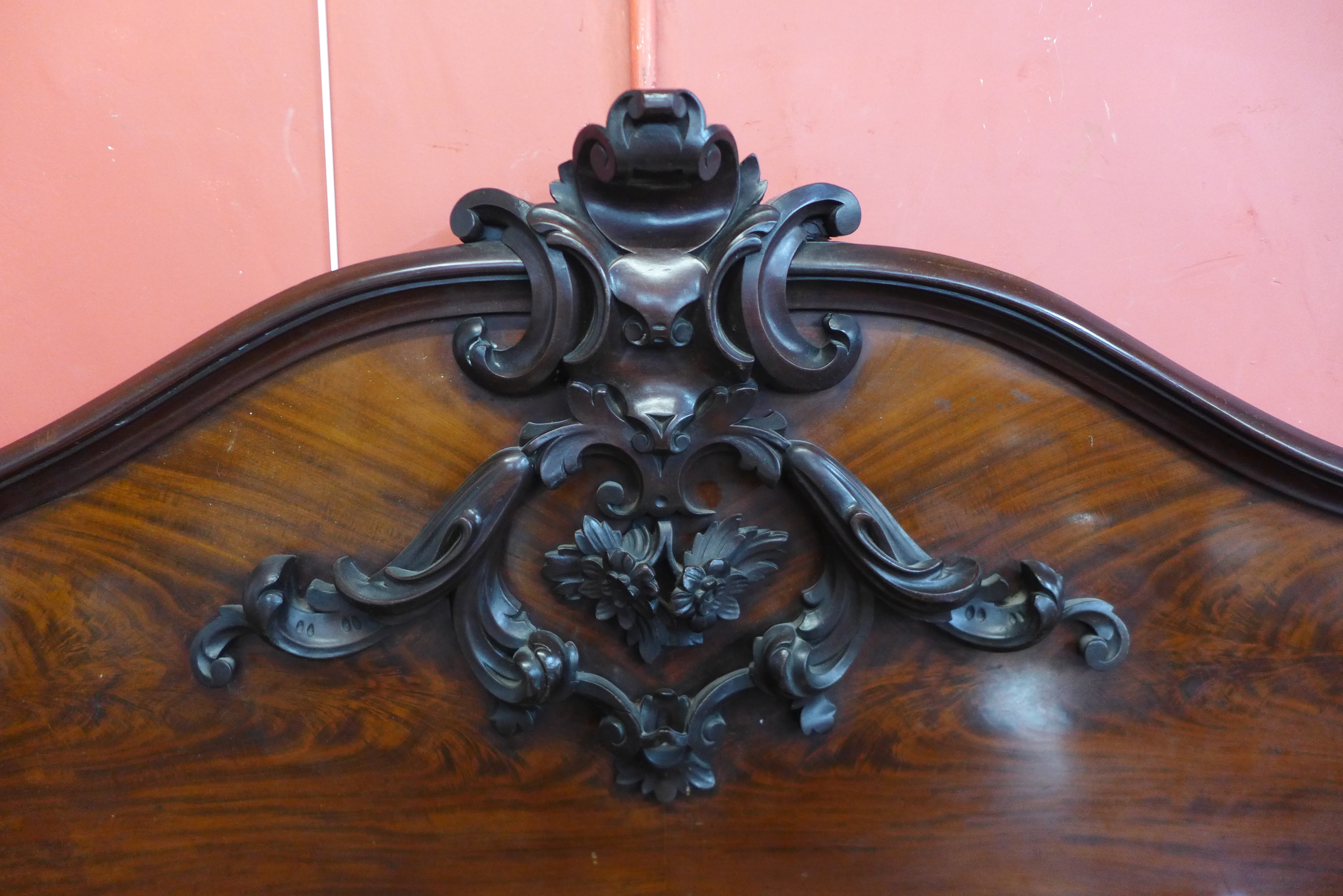 A Victorian carved mahogany pedestal sideboard - Image 4 of 4