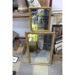 Two gilt framed mirrors