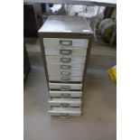 A Bisley 10 drawer steel cabinet