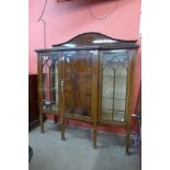 An Edward VII mahogany fitted breakfront side cabinet