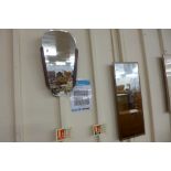 Two teak framed mirrors