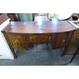 A Regency style mahogany bow front sideboard