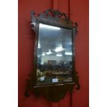 A George II style mahogany mirror