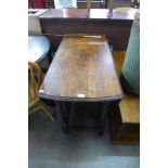 An oak barley twist gateleg table