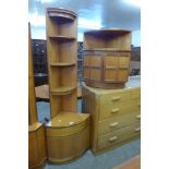 A William Lawrence teak corner cupboard and another