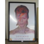 A large David Bowie 'Aladdin Sane' poster