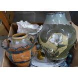 A collection of studio pottery and other china **PLEASE NOTE THIS LOT IS NOT ELIGIBLE FOR POSTING