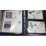 Stamps; two albums of flight covers, one containing 40 RAF signed covers and others including 45