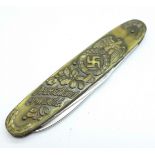 A penknife depicting Adolf Hitler, made by Solingen, Germany