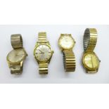 Four wristwatches including Smiths