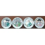 Four large Royal Doulton character plates