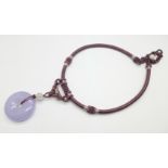 A lavender jade necklace