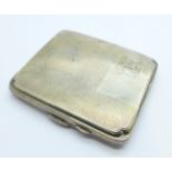 A silver cigarette case, 75.3g