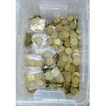 A large collection of threepenny bit coins, over 9kg