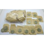 A collection of mainly 1920 to 1946 coins, 1025g