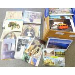 A large collection of postcards, vintage to modern