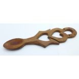 A mid 20th Century Welsh love spoon, 203mm