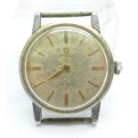 A gentleman's Omega Seamaster wristwatch with inscription to case back dated 1959, a/f