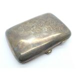 A silver cigarette case, 53.8g