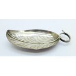 A George III silver caddy spoon, Birmingham 1801, maker IT, a/f