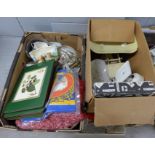 Five boxes of assorted glass, china including Hornsea Fauna, and Royal memorabilia, etc. **PLEASE