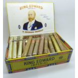 A collection of King Edward cigars and other cigars including Balmoral and Reas