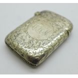 A Victorian silver vesta case