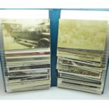 A collection of photographic postcards in flip over album (40)