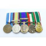 A set of miniature service medals