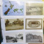 Postcards; a large album of worldwide postcards, vintage to modern, Australia, New Zealand, South