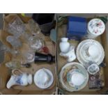 A figure group, tea ware, glass, etc. **PLEASE NOTE THIS LOT IS NOT ELIGIBLE FOR POSTING AND