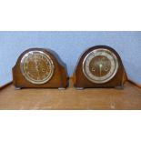Two Smiths Enfield mantel clocks