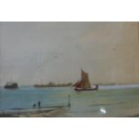 Ewart Oakeshott, pair of marine landscapes, watercolours, , dated 1983, framed 25 x 35cms