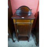 A Victorian mahogany bedside cupboard