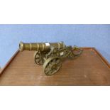 A brass cannon