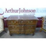 An 18th Century French inlaid fruitwood commode ( signs of old woodworm)