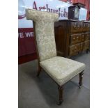 A 19th Century French rosewood and upholstered Pre Dieu