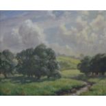 R. Titley, rural landscape, oil on board, ,43 x 54cms framed