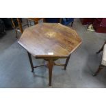 A Victorian inlaid rosewood octagonal occasional table