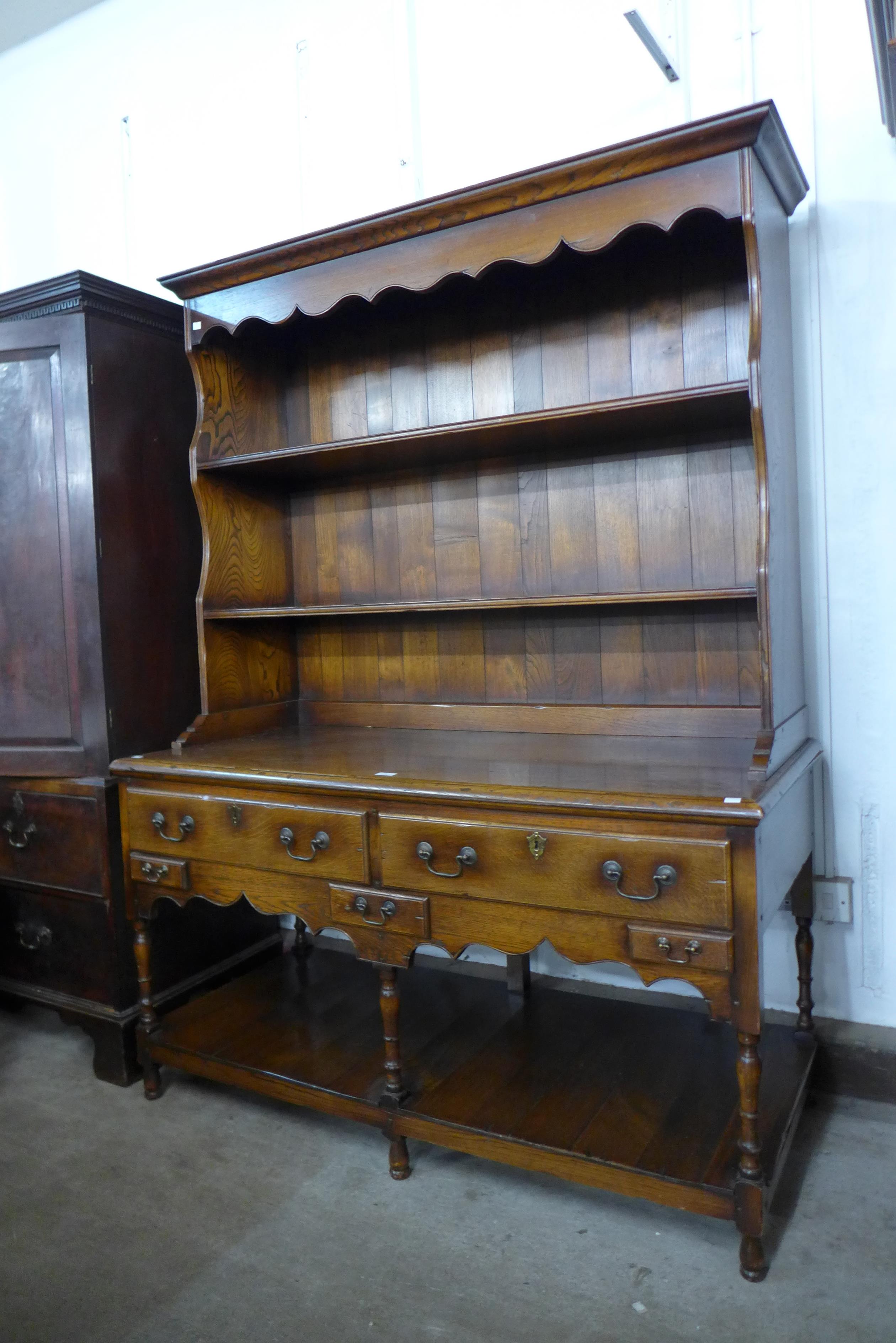 A George III style oak dresser