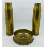 Three pieces of trench art