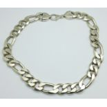 A heavy silver chain, 285g, 54cm