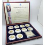 A limited edition coin set, 952 of 9,999, ten pre-decimalisation coins, issued 2006, with