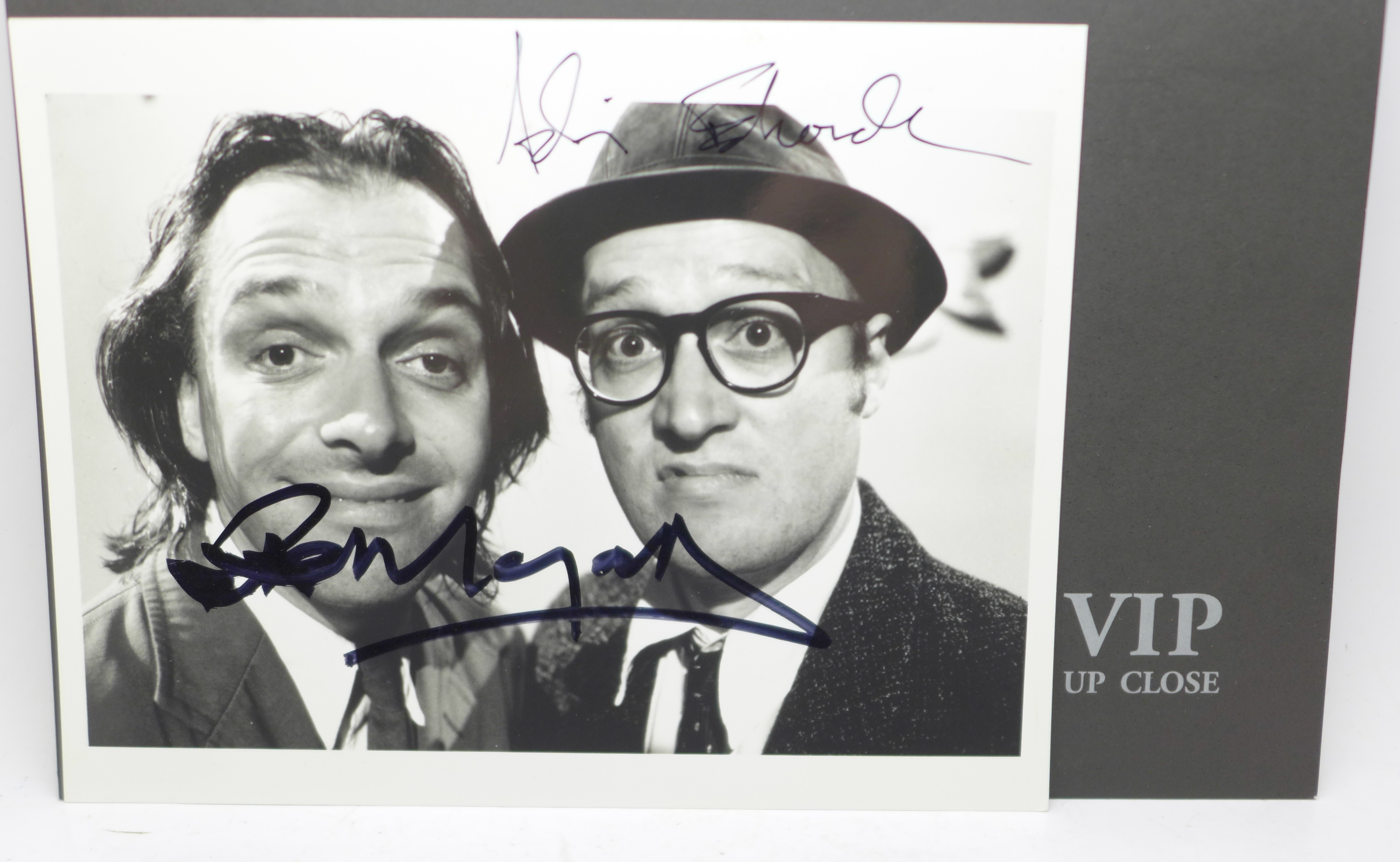 The Young Ones photograph signed by Rik Mayall and Adrian Edmondson