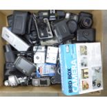 A collection of cameras including Minolta, Samsung, Pentax, etc. **PLEASE NOTE THIS LOT IS NOT
