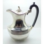 A silver water jug, Sheffield 1912, 616g gross